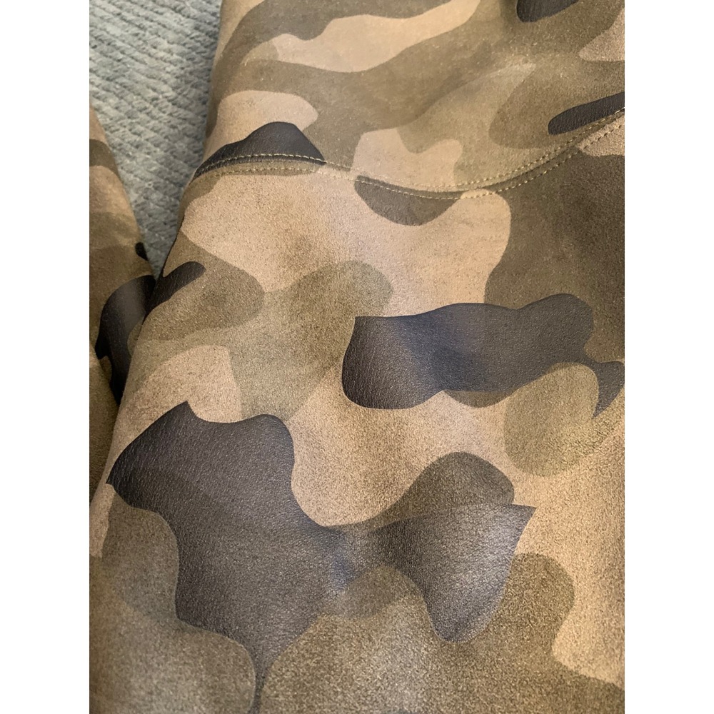 HBM Runway Legging Womens Size 10 Camo High Waisted Stretch Leggings Green Brown - Picture 2 of 8